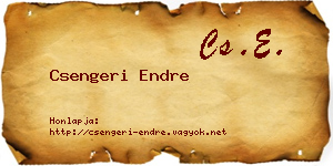 Csengeri Endre névjegykártya